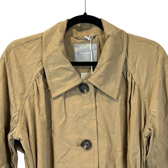 Everlane The Gathered Drape Trench Coat Belted Ash Brown Women Small NWD Classic - Picture 7 of 14